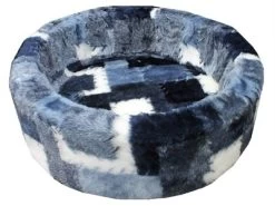 Petcomfort Hondenmand Bont Lapjesdeken Blauw 56x50x15 Cm