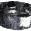 Petcomfort Hondenmand Bont Lapjesdeken Grijs 56x50x15 Cm.