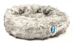 Duvo+ Hondenmand Donut Met Lang Haar Lichtgrijs 55x30x17 Cm
